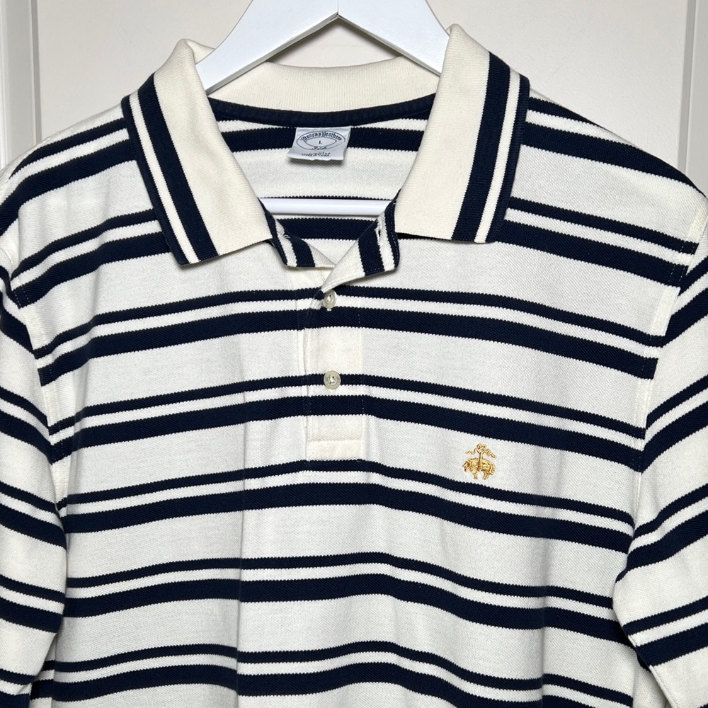 Brooks Brothers Long Sleeve Striped Polo / L